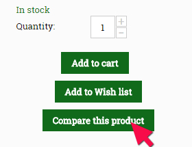 The COMPARE command in a product page