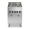Κουζίνα αερίου 4 φλόγ. (2x3,3kW+2x3,6kW) με ηλεκ. φούρνο CONVECTION GN 2/3 3kW F60/60CFGE FUN600