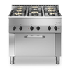 Κουζίνα αερίου 5 φλόγ. (2x3,3kW+3x3,6kW) με ηλεκ. φούρνο CONVECTION GN 1/1 3kW F60/90CFGE FUN600
