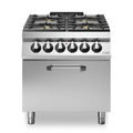 Gas range enamelled containers, 4 burners, electric convection oven R90/80CFGEBV ROC900