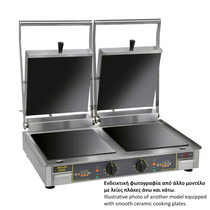 Τοστιέρα διπλή κεραμική Roller Grill GVD335L Premium άνω ραβδωτή-κάτω λεία