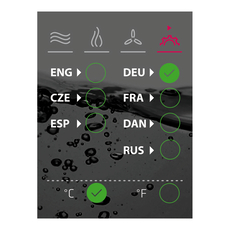 Το μενού με την επιλογή γλώσσας