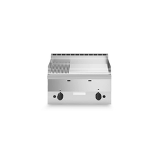 Gas griddle, 2/3 smooth 1/3 ribbed chromed plate, top F60/60FTG/CLR/T FUN600