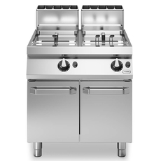 Φριτέζα αερίου 2x13L σωλην. καυστ. 24kW σε βάση με 2 πόρτες R70/80FRGV/2V13/P ROC700