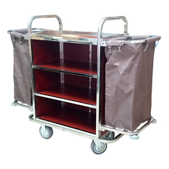 Τρόλεϊ ορόφων inox με δύο σάκους ItalStar ITAL0057