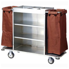 Housekeeping maid cart inox with two bags ItalStar ITAL0061