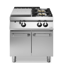 Solid top αερίου 7kW & 2 φλόγ. (1x6+1x10kW) σε βάση με 2 πόρτες R90/80TPPGF/P ROC900