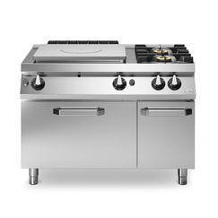 Solid top αερίου 9kW & 2 φλόγ. (2x6kW) με φούρνο αερίου 2/1 8kW R70/120TPFG ROC700