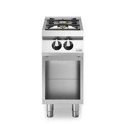 Κουζίνα αερίου 2 φλόγ. (5,5kW+3,7kW εμαγέ τάσια) με ανοικτή βάση R70/40PCGB/A ROC700