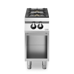 Κουζίνα αερίου 2 φλόγ. (5,5kW+7,5kW εμαγέ τάσια) με ανοικτή βάση R90/40PCGB/A ROC900