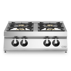 Κουζίνα αερίου 4 φλόγ. (2x5,5kW+2x3,7kW εμαγέ τάσια) επιτραπ. R70/80PCGB/T ROC700