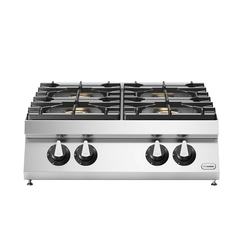 Κουζίνα αερίου 4 φλόγ. (2x5,5kW+2x7,5kW εμαγέ τάσια) επιτραπ. R90/80PCGB/T ROC900