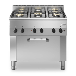 Κουζίνα αερίου 5 φλόγ. (2x3,3kW+3x3,6kW) με ηλεκ. φούρνο CONVECTION GN 1/1 3kW F60/90CFGE FUN600