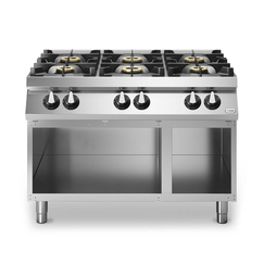Κουζίνα αερίου 6 φλόγ. (2x6kW+4x10kW) με ανοικτή βάση R90/120PCG/A ROC900