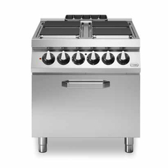 Κουζίνα ηλεκτρική 4 τετραγ. εστίες (4x4kW) με ηλεκ. φούρνο convection 2/1 6kW R90/80CFEQV ROC900