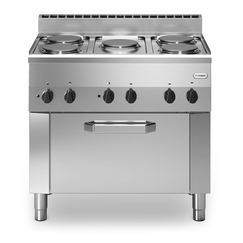 Κουζίνα ηλεκτρική 5 εστίες eco (5x1,5kW) με ηλεκ. φούρνο με αέρα 1/1 3kW F60/90CFEE FUN600