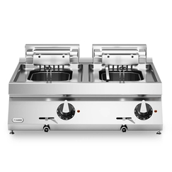 Φριτέζα ηλεκτ. 2x10L 18kW ανατρεπ. αντιστ. επιτραπ. R70/80FRES/2V10/T ROC700