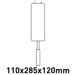 Καλάθι 1/2 διάσταση 110x285x120mm για φριτέζες αερίου 13L ελεύθ. δεξαμ. FUN700-ROC700-ROC900-ROC1100