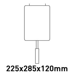 Καλάθι full size διάσταση 225x285x120mm για φριτέζες αερίου 13L ελεύθ. δεξαμ. FUN700-ROC700-ROC900-ROC1100