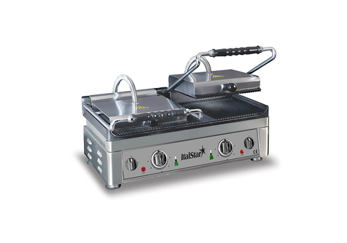 Τοστιέρα διπλή άνω κάτω ραβδωτή ITAL0003