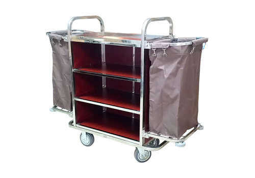 Τρόλεϊ ορόφων inox με δύο σάκους ItalStar ITAL0057