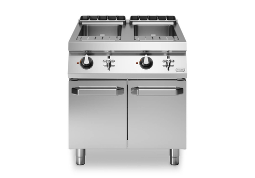 Βραστήρας ζυμαρικών αερίου 2x26L σε βάση με 2 πόρτες R70/80CPG/2V26/P ROC700