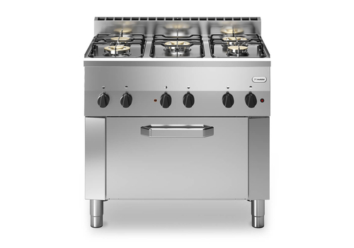 Gas range, 5 burners, electric convection oven F60/90CFGE FUN600