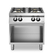 Gas range enamelled containers, 4 burners, on open cabinet R70/80PCGB/A ROC700