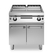 Gas griddle, smooth polished chromed plate, on cabinet with door R90/80FTG/CL/P ROC900