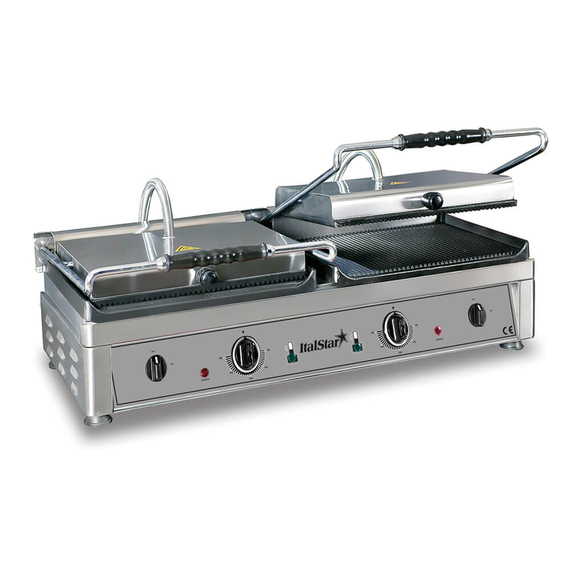 Τοστιέρα διπλή άνω κάτω ραβδωτή ITAL0006