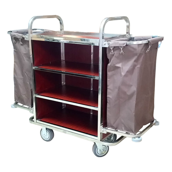 Τρόλεϊ ορόφων inox με δύο σάκους ItalStar ITAL0057