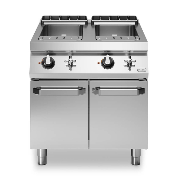 Βραστήρας ζυμαρικών αερίου 2x26L σε βάση με 2 πόρτες R70/80CPG/2V26/P ROC700