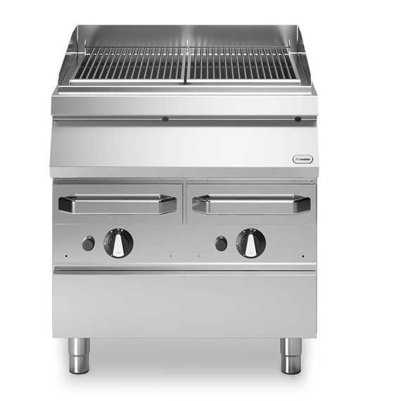 Gas aqua grill, 2 cooking zones in stainless steel R70/80AGGI ROC700