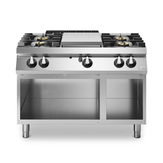 Solid top αερίου 6kW & 4 φλόγ. (1x3,5kW+3x6kW) με ανοικτή βάση R70/120TPPGF/A ROC700