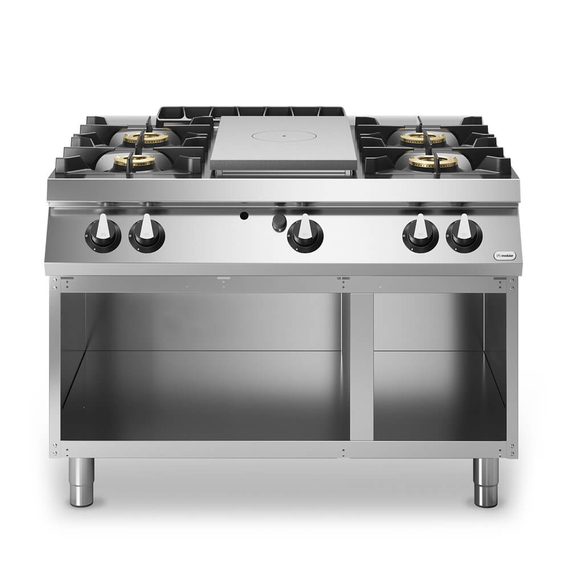 Solid top αερίου 7kW & 4 φλόγ. (1x6kW+3x10kW) με ανοικτή βάση R90/120TPPGF/A ROC900