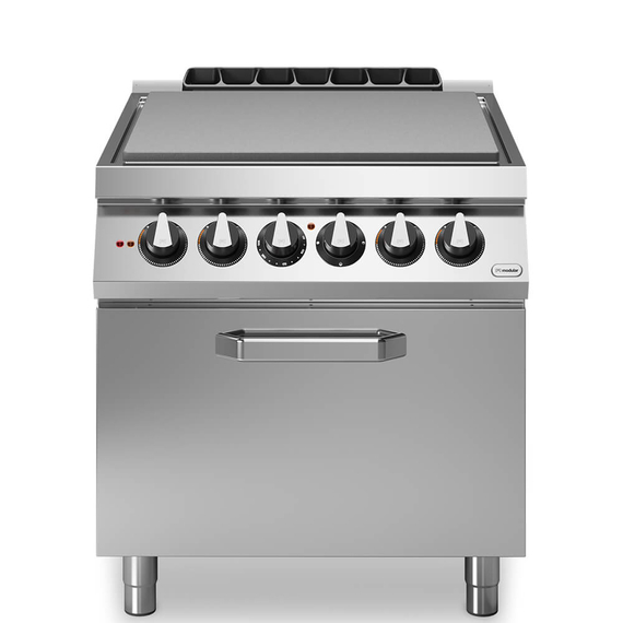 Solid top ηλεκτρ. 13,6kW (4x3,4kW) με στατικό ηλεκτρικό φούρνο 2/1 6kW R90/80TPFE ROC900