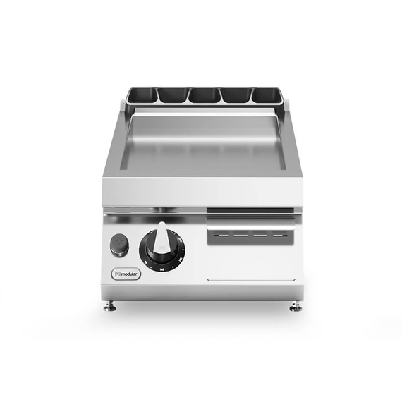 Εστία-πλατό αερίου 10,5kW μονή λεία επιφ. χρωμίου επιτραπ. R90/40FTG/CL/T ROC900