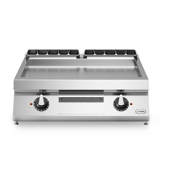 Εστία-πλατό ηλεκτρ. 10,8kW διπλή λεία επιφ. χρωμίου επιτραπ. R70/80FTE/CL/T ROC700