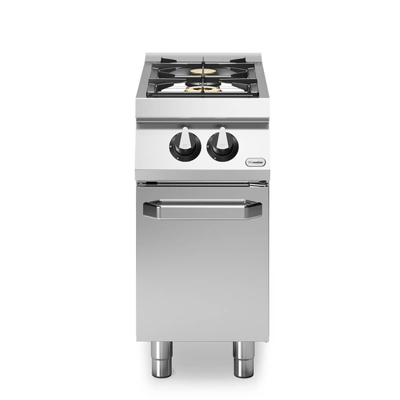 Κουζίνα αερίου 2 φλόγ. (5,5kW+3,7kW εμαγέ τάσια) σε βάση με πόρτα R70/40PCGB/P ROC700