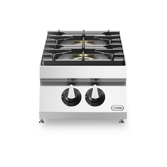 Κουζίνα αερίου 2 φλόγ. (5,5kW+7,5kW εμαγέ τάσια) επιτραπ. R90/40PCGB/T ROC900