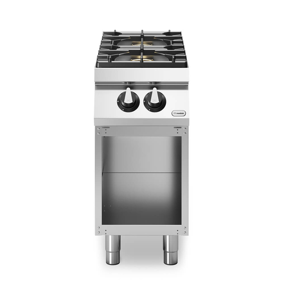 Κουζίνα αερίου 2 φλόγ. (5,5kW+7,5kW εμαγέ τάσια) με ανοικτή βάση R90/40PCGB/A ROC900