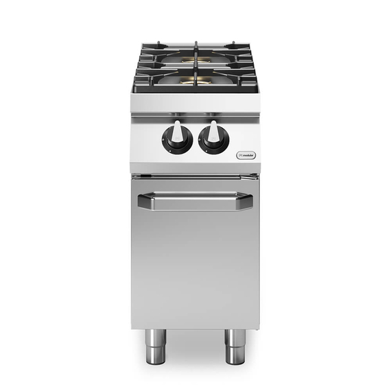 Gas range enamelled containers, 2 burners, on cabinet with door R90/40PCGB/P ROC900