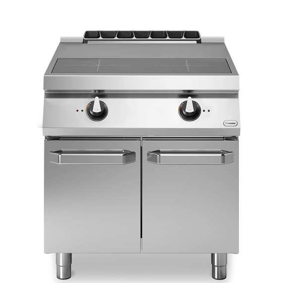 Induction plate, 2 horizontal cooking zones, on cabinet with doors R90/80INDH/P ROC900