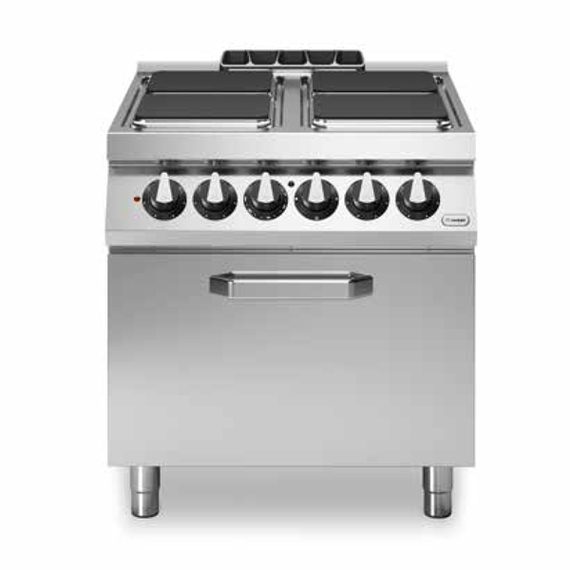 Κουζίνα ηλεκτρική 4 τετραγ. εστίες (4x4kW) με ηλεκ. φούρνο convection 2/1 6kW R90/80CFEQV ROC900