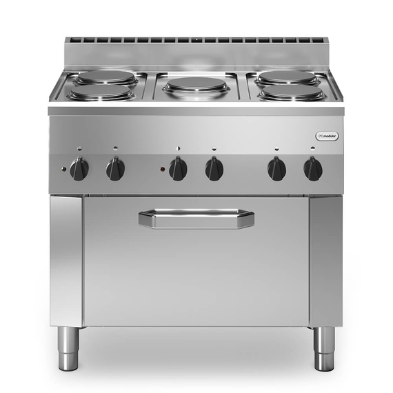 Κουζίνα ηλεκτρική 5 εστίες (5x2kW) με ηλεκ. φούρνο με αέρα 1/1 3kW F60/90CFE FUN600