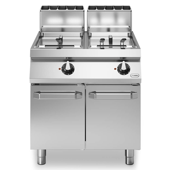 Φριτέζα αερίου 2x17L ελεύθ. δεξαμ. 32kW σε βάση με 2 πόρτες R70/80FRGL/2V17/P ROC700