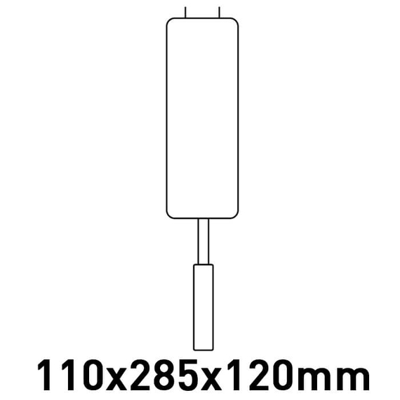 Καλάθι 1/2 διάσταση 110x285x120mm για φριτέζες αερίου 13L ελεύθ. δεξαμ. FUN700-ROC700-ROC900-ROC1100