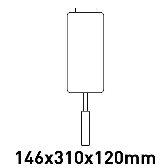 Καλάθι 1/2 διάσταση 146x310x120mm για φριτέζες αερίου 17L ελεύθ. δεξαμ. ROC700-ROC900-ROC1100