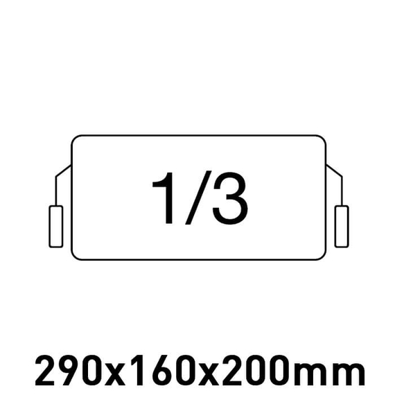 Horizontal basket 1/3 well, 26L (290x160x200 mm) MO01991001000 ROC700-ROC900