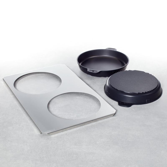 Rational Σετ μεγάλα ταψιά-τηγάνια ø25cm (60.73.272) με τη βάση στήριξης (60.73.287)